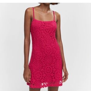 Crochet cottonn fabric dress
